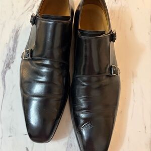 Magnanni Black Leather Oxfords